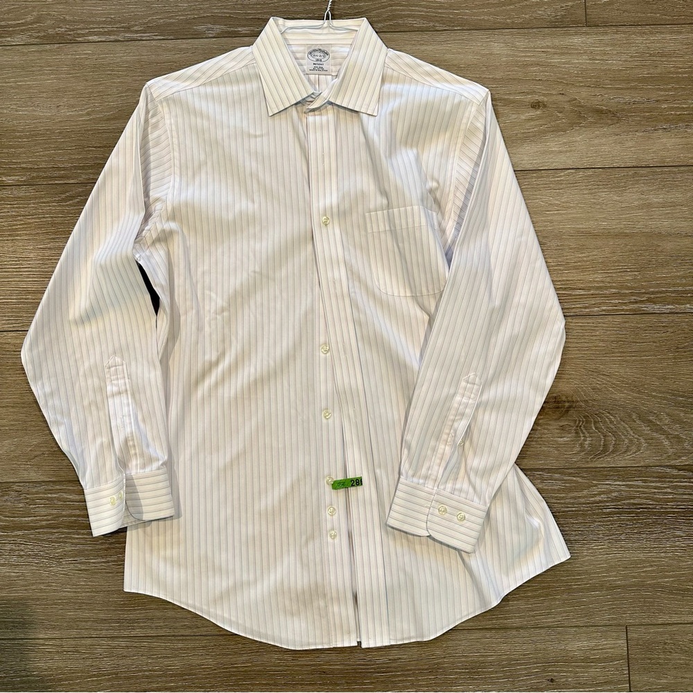 Brooks Brothers Regent White Striped Shirt